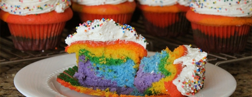 Rainbow CupCake Recipe for Kids