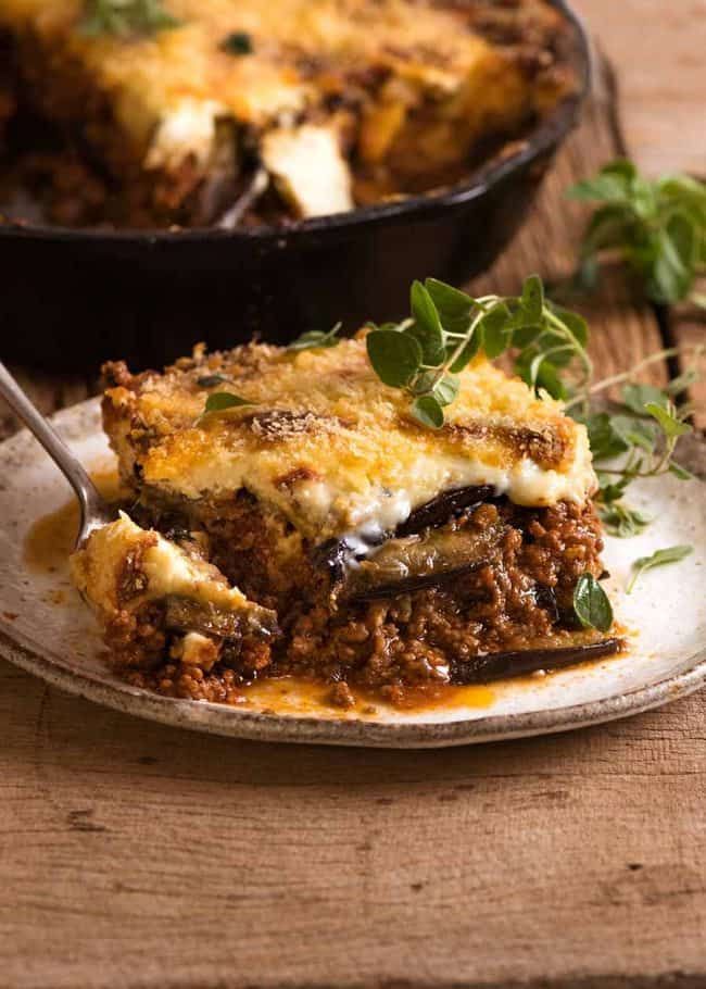 Greek Moussaka is a traditional Greek dish.